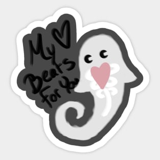 My Heart Beats for You Sticker